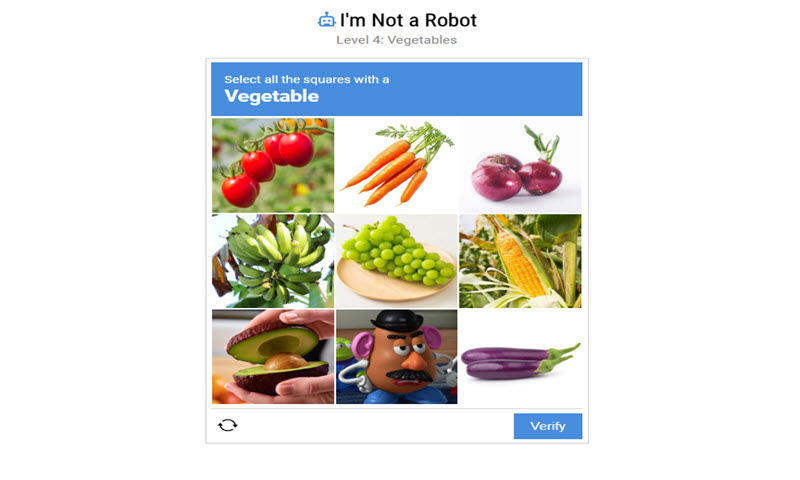 I'm not a robot screenshot