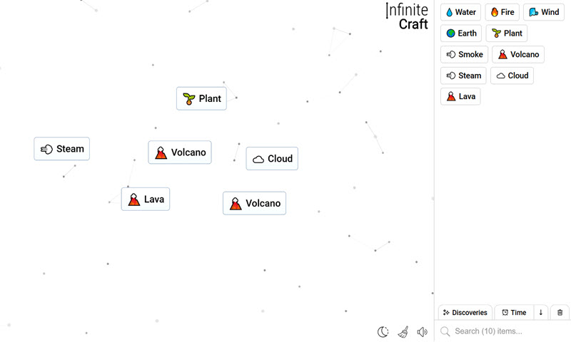 infinite craft screenshot