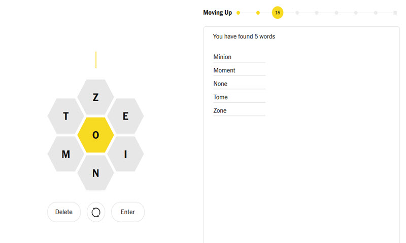 spelling bee screenshot