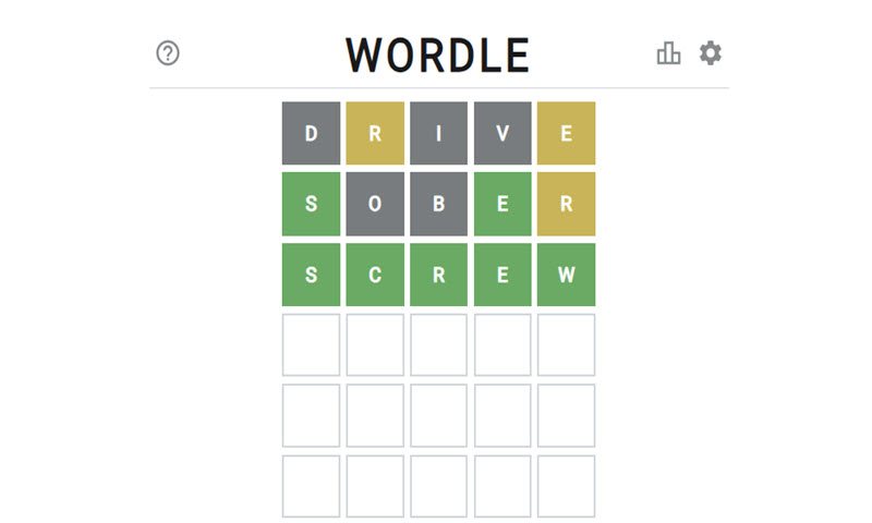 wordle screenshot